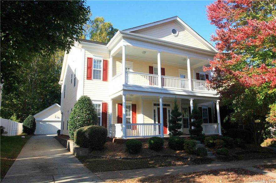 Stunning former model home with picturesque dual porches. Modern kitchen with an island, 42" cabinetry, stainless appliances, breakfast nook. Formal dining room on the main level, along with a sitting room/office. Spacious secondary bedrooms upstairs have access to the top porch, a great place to sit & enjoy views of the neighborhood! Covered back porch with a flat backyard, great for entertaining! 6 MONTH LEASE AVAILABLE AT NO EXTRA CHARGE.