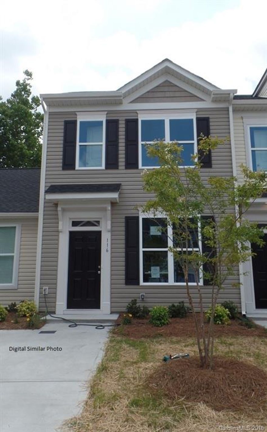 Charming two story townhome.  Kitchen with large island that has a raised breakfast bar.  Patio in rear is enclosed with a white privacy fence.  Master Bath has walk-in tiled shower with seating. Affordable, with 100% financing.  Convenient to I-85, I-485 and Hwy. 16.