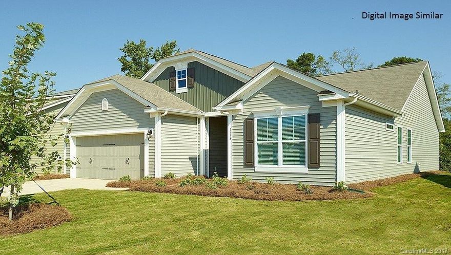 The perfect Ranch plan. Open floorplan, 10ft ceilings, Large Kitchen with Granite Countertops, Walk in Pantry. Gas fireplace has surrounding built in cabinets. Master tucks off back of home with trey ceiling. Master Bath has large shower with semi frameless shower door, double bowl vanity, linen closet and water closet. Back of home is covered back porch. A Must To See!!