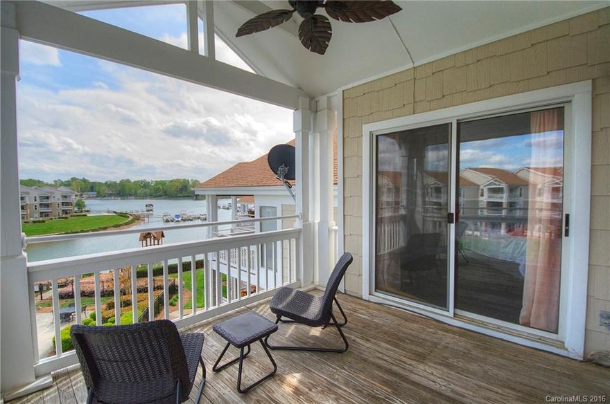 Come see how an upgraded condo should look.  New everything, wood floors, granite counter tops, appliances, added lighting, smooth ceilings and more!    Lake views from your balcony and motivated seller.  Bring all offers.  Boat slips available.  77 Hwy close by, shopping, and dining.  Minutes to downtown davidson