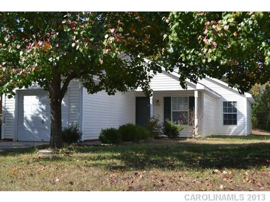 This is a short sale!  Home has three bedrooms, two baths, great room with fireplace/gas logs.  Single garage.  Neighborhood is close to shopping, restaurants and great access to I-77.  Offer has been submitted to the bank, will accept back up offers.