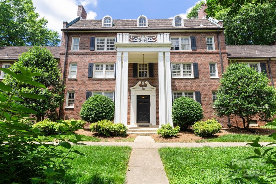 Now close you eyes.....and imagine yourself floating down a gorgeous tree lined street just walking your dog under the canopy of beautiful leaves. You keep floating until you get to that comforting place called "HOME"  Now open your eyes.  

Welcome home to your adorable 1930s condo in one of the finest areas in all of Charlotte. This is a charming location. Its just a hop, skip and a jump to Uptown or to SouthPark in just a few minutes. But my favorite is to just relax by the fountain in the middle of the courtyard and listen to the birds. This condo unit faces the peaceful courtyard. An exterior keyed door to the building offers added security. If even has a locked group storage area.

This home has one of the larger living areas in the complex, with gorgeous 2024 kitchen, beautiful original hardwood floors, Washer/Dryer hookup is located in-unit, in the utility closet. The paint and edging is all brand new. ARE YOU READY TO MOVE INTO YOUR LITTLE HIDEAWAY IN THE BIG CITY?