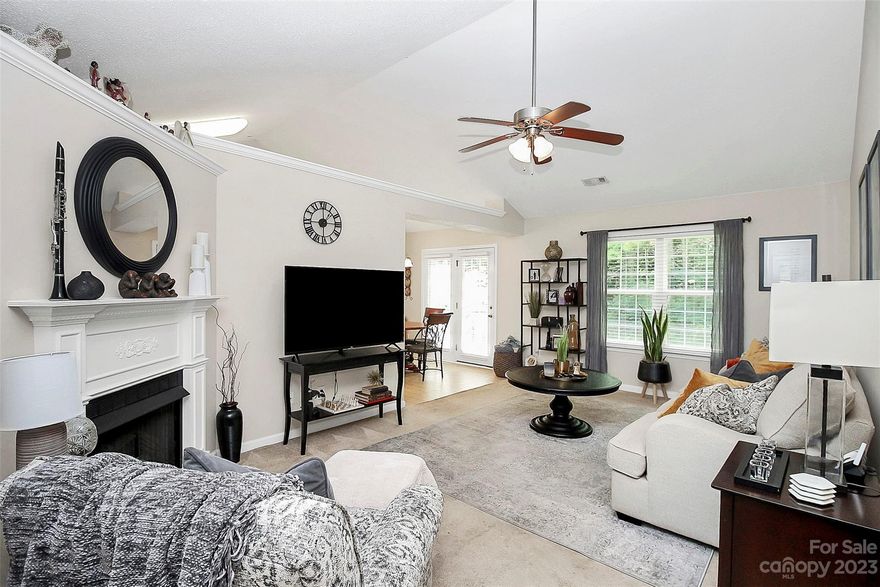 Built in 2001, this home is perfect for an owner who wants a blank canvas to create and style their perfect home. Vaulted ceilings will greet you upon entering the home in the living and dining area. The back patio doors lead to a outdoor seating area and a backyard that is full of possibilities. On the opposite side of the home from the living and dining area is the primary bedroom suite, complete with full bathroom and walk-in closet, along with two secondary bedrooms, a full-bath at the end of the hall, and a laundry room. Don't wait, this house is ready to be your new home!