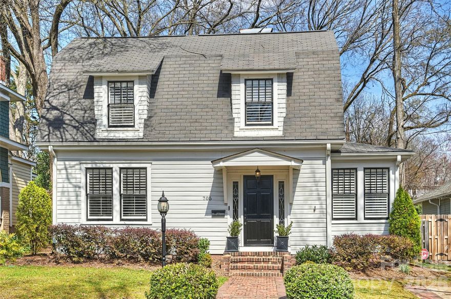 Welcome to this beautifully updated home located in Dilworth, one of Charlotte’s most desirable neighborhoods. Built in 1925, this charming residence perfectly blends historic character with modern updates, offering over 2,200 square feet of thoughtfully designed living space. Featuring 3 bedrooms and 2.5 bathrooms, the home showcases tons of natural light, an open floor plan, large backyard and covered outdoor living space.The open-concept main living area flows seamlessly into a well-appointed kitchen featuring a large center island, marble countertops, stainless steel appliances, a gas range, and a cozy breakfast nook. The den opens directly to the expansive covered porch, creating the ideal indoor-outdoor lifestyle. The porch, designed for year-round enjoyment with built-in heaters, overlooks the fully fenced, level backyard.  Upstairs, the spacious primary suite features a walk-in closest and renovated bathroom with a frameless glass walk-in shower, soaking tub, and double vanity.  Home also features a dedicated laundry room, irrigation around home, renovated half bath, 2 sheds, and ample storage in the basement and attic.  Situated in the heart of Dilworth, this home is just moments from South End’s top restaurants, breweries, and shopping, while still offering the charm and tranquility of one of Charlotte’s most beloved historic neighborhoods.