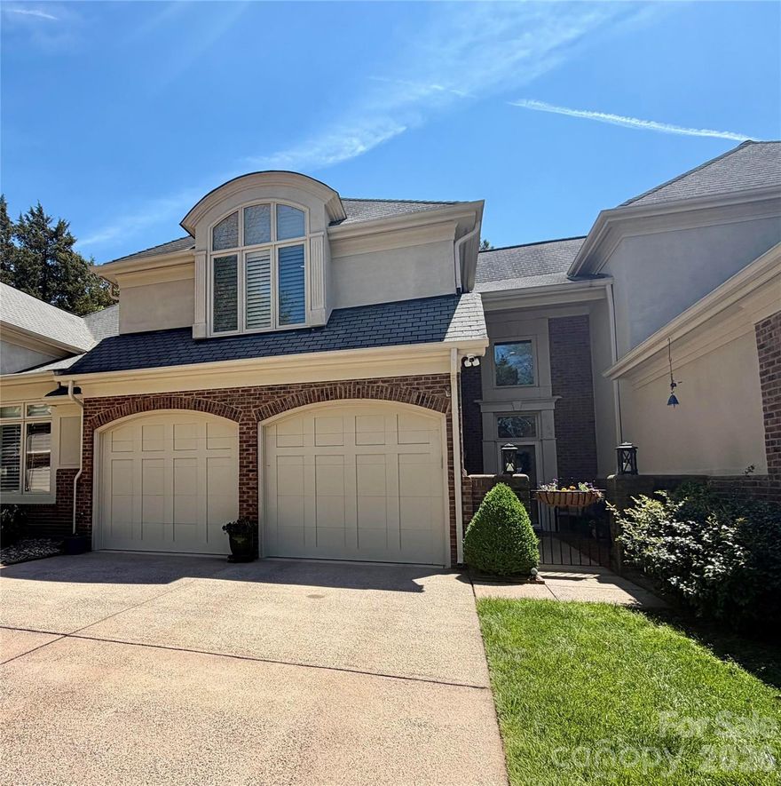 Photos will be uploaded 4/15. Rare opportunity to own a beautifully appointed, spacious townhome in the highly sought-after Challis Hill Townhome community. This light-filled home features an open, inviting layout perfect for both everyday living and entertaining. The kitchen shines with crisp white cabinetry, granite countertops, classic subway tile backsplash, and stainless steel appliances. Relax year-round in the bright sunroom, which opens to a raised patio overlooking a private, landscaped courtyard—an ideal space for morning coffee or evening gatherings. A unique bonus: the property line extends approximately 30 feet beyond the brick wall, offering added outdoor flexibility and value. This home showcases architectural details throughout adding character and charm—including a loft/study with custom built-in bookcases. The primary suite impresses with a soaring ceiling, cozy window seat, and abundant natural light. Enjoy plantation shutters, updated lighting, and a fresh neutral palette throughout. The updated primary bath features a large walk-in shower with frameless glass door, plus a relaxing garden tub. Additional highlights include ample storage in all closets as well as a concrete pad crawl space for extra storage space. This is a rare blend of style, space, and location—don’t miss your chance to call it home.