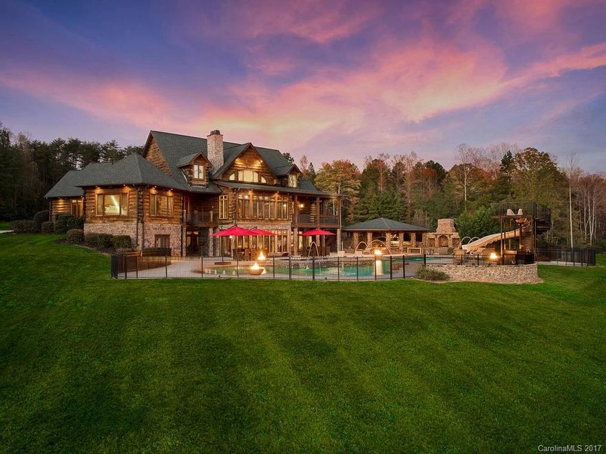 Rustic oasis nestled in the woods will WOW you as you drive through the gate & along the long curving driveway past the ponds to this one of a kind luxury log home. Privacy galore! Beautiful chef's kitchen, huge dining room, soaring ceilings in great room overlook pool & ponds. Deluxe owner's suite offers views, heated bath floors, custom walk-in closet. Perfect for entertainment, relaxation & fun! House with total of 148 ac. includes 3 separate parcels 204324, 210221 & 225320. City water avail.