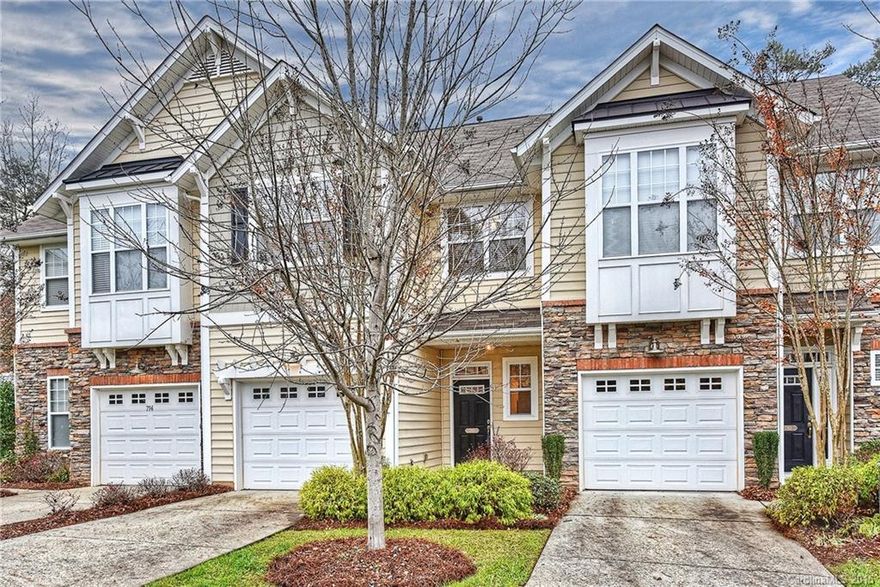 Desirable townhome in Whitley Mills! Wooded view from screened porch!  No one behind you!  Granite, stainless steel appliances in kitchen.  Refrigerator conveys.  Roomy breakfast area overlooks view of trees.  Large bedrooms with plenty of closet space.  Master suite with walk in closet and trey ceiling. Swimming pool community, Fort Mill Schools, close proximity to interstate!  Home is spotless, make this one your own!