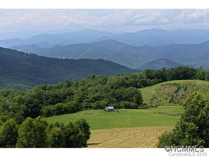 Almost 400 acres, this high elevation (up to 4510) one-of-a-kind private oasis encompasses 3 open meadow mountaintops offering astounding 360 degree long range views. Two charming, comfy cabins in the central valley of the property  a 3rd settlersâ cabin on knoll overlooking quail fields. Rolling meadows w garden plots, orchards  valuable stands of walnuts other hardwoods interconnected by private gravel road. Elec gates. Unrestricted.