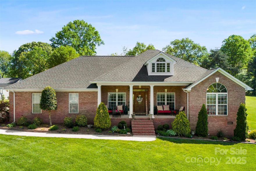 REDUCED $25K! Welcome to this stunning custom 4 bedroom/2 bath home nestled on 1.47 acres in the sought-after Dewey Beam Estates. Step inside to 10-ft ceilings in the living room, elegant double trey ceilings in the primary suite, and vaulted ceilings in one of the secondary bedrooms. Enjoy cozy nights by the gas log fireplace and a charming eat-in kitchen with extra breakfast area, new appliances, all adjacent to a formal dining room for special gatherings. The spacious bonus room provides flexible living space and direct access to a large walk-in attic. New 2025 HVAC, new carpet, fresh paint, new granite counters give the home a modern, move-in-ready advantage. Designed for comfort and outdoor living, this property features low-maintenance Advanced Oxidation pool, the perfect summer oasis spot to enjoy! Outside take advantage of the oversized double garage with built-in workshop area & 10x30 chicken coop at the rear corner of the property, easy to convert into a versatile pole barn.