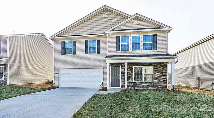 Welcome to Hickory Ridge Estates at High Rock Lake newest community!! Awesome Kyle floorplan is complete and move in ready. The Office and dining room  are off the entryway as you enter this lovely home. The spacious modern kitchen with island features Cane Sugar Cabinets and granite countertops with stainless appliances and opens to a large family room. Primary suite upstairs with vaulted ceiling and bath with massive 5' shower and walk in closet. 3 secondary bedrooms and additional bath surround the upper level loft. Home is also equipped with a Z-wave door lock, a Z-Wave wireless switch, a touchscreen Smart Home control panel, Skybell video doorbell;  plus Amazon Show 5!  A one-year builder’s warranty and 10-year structural warranty. Quick access to I-85 for commute to Winston Salem/Greensboro/Charlotte areas!