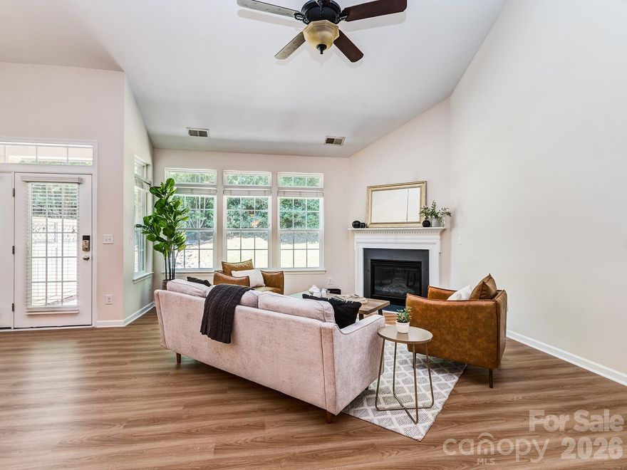 Tucked into one of the most desirable locations in Park South Station, this spacious 3 bedroom, 2.5 bathroom townhome offers over 3,000 square feet of functional and flexible space. One of the standout features is the primary bedroom on the main floor, a highly sought after floorplan in the neighborhood.

This is one of the larger models in Park South Station and offers an incredible amount of living space, including a spacious loft and a huge bonus room perfect for a media room, home office, gym, or playroom. The backyard faces the woods, creating a sense of privacy and a peaceful backdrop to enjoy year round. The home has an abundance of natural light from the many windows.

The home has been recently refreshed and is truly move in ready with fresh paint, new carpet, LVP flooring throughout, and updated cabinetry. Beyond the cosmetic improvements, the major systems have already been taken care of with the HVAC and furnace replaced in 2022 and the hot water heater replaced in 2024. Even better, the HOA is replacing the roof on this unit this year, offering valuable peace of mind for the next owner.

For buyers looking for the space of a single family home without the exterior maintenance, this is an ideal fit. The HOA maintains the exterior of the townhomes, allowing for a low maintenance lifestyle without sacrificing square footage or functionality.

Park South Station is one of South Charlotte’s most loved communities, known for its tree lined streets, sidewalks, and unbeatable amenities. Residents enjoy a Jr. Olympic swimming pool, clubhouse, fitness center, dog park with separate areas for small and large dogs, playground, recreation area, green space, and direct access to the Little Sugar Creek Greenway. The neighborhood also features an active social committee, regular food truck events, and a vibrant community that makes it easy to feel at home.
