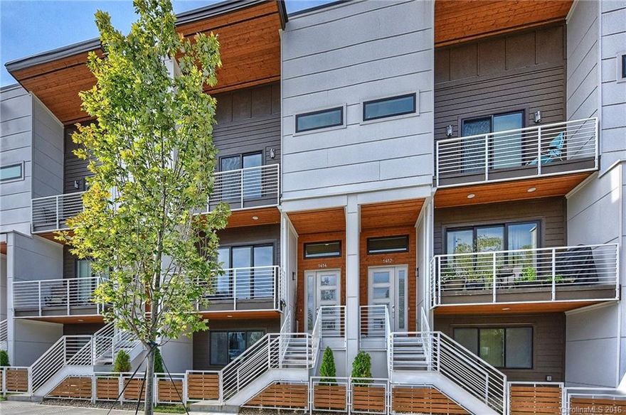 Perfect location! Right in the heart of Southend with just a few blocks from the light rail and a short walk to Uptown. 3 bedroom and 3 bathrooms with a wide open floorplan stretching over 2000 square feet and a large 2 car garage. Townhome complex was just completed by Revolve Residential in October of 2015. This townhome is loaded with upgrades and very high end detailed finishes. Lightly lived in and meticulously maintained this townhome is a must see!