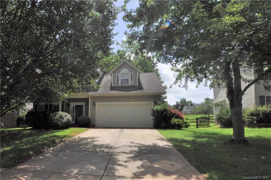 You will love this move in ready home. Seller has freshly painted and installed new carpet. Nice kitchen with granite counter tops. Great room w/Gas log fireplace. 3 nicely sized bedrooms up and a huge bonus room. Great backyard with lots of trees. Patio with pergola, and second stone patio in the woods. Lovely home in a lovely setting. So close to I-485, shopping, restaurants and more. This is a must see.