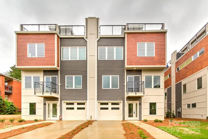 Immerse yourself in luxury living in the highly coveted Belmont community with this exquisite townhome rental. Boasting breathtaking views and the convenience of a garage, this residence epitomizes upscale urban living. Ascend to the expansive private rooftop terrace, perfect for entertaining or relaxation. Inside, gleaming hardwood floors guide you through the seamless open floorplan, accentuated by sleek stainless steel appliances in the gourmet kitchen. Enveloped by ample natural light streaming through oversized windows, every corner exudes warmth and elegance. Step outside to find yourself seamlessly integrated into the vibrant neighborhood, with direct access to the greenway from your doorstep. Enjoy leisurely strolls or bike rides to nearby hotspots such as Birdsong Brewery, the new light rail stop, Optimist Hall, Uptown, and NODA. This unparalleled blend of sophistication, convenience, and urban connectivity awaits discerning tenants seeking the pinnacle of modern living.