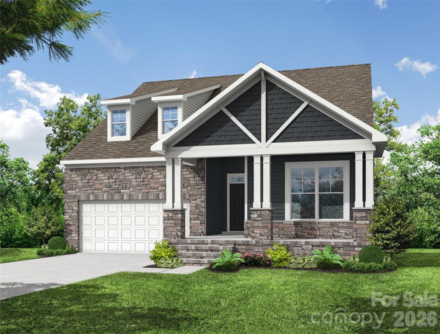 Welcome to a new construction close to Catawba River! This 1.5-story Mayfair plan offers 4 bedrooms, 3 full baths, and more than 2,500 square feet of living space. Enjoy easy main-floor living with the primary bedroom with tray ceiling & large walk-in closet, primary bathroom with luxury shower, family room with gas fireplace, breakfast area that walks out to a covered deck, and an office with French doors. The kitchen has white cabinets and white quartz counters along with a tile backsplash and stainless appliances. The main floor also includes a secondary bedroom, a full bath with 4-ft shower, mud room with a beadboard drop zone, and the laundry room. The upper floor has two bedrooms, each with a walk-in closet and access to a shared full bath, and an unfinished storage space. Other wonderful extras include a foyer with tray ceiling and upgraded trim and Enhanced Vinyl Plank flooring. Visit today and find out more!
