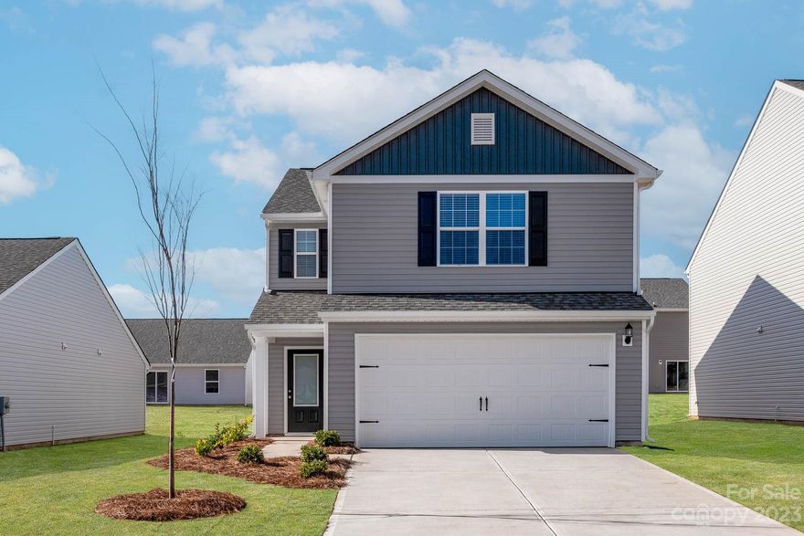 This two-story 3-bed, 2.5-bath home will take your lifestyle to the next level. The open floor plan allows you to move easily from the kitchen to the breakfast area and large living room. The kitchen is complete 36” upper cabinets with crown molding and hardware, granite countertops, stainless steel appliances and a breakfast nook. Upstairs are two spare bedrooms, the laundry room and a beautiful master retreat. This master bedroom has an incredible walk-in closet offering tons of storage space.