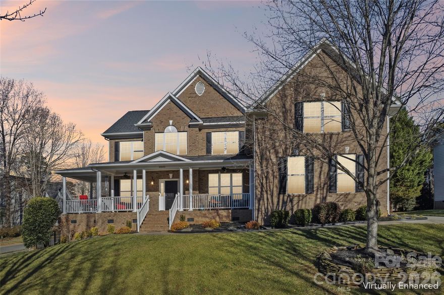 Impeccably maintained and updated 3 story, 6BR/5BA home with bonus room situated on a corner lot in the highly sought after Weatherstone community and J.V. Warsham Elementary. Walk-in on refinished and stained hardwood floors throughout the open floor plan. A large office/great room welcomes you with dual staircases for access to the 2nd floor. A grand formal dining room is an elegant space designed for hosting. Continue to the fully renovated bathroom and 1st floor bedroom. Enter the dramatic living room with soaring high ceilings, and striking double-mantle gas fireplace serving as a grand focal point. 

The spacious kitchen features granite countertops, a center island, double ovens, and a bright breakfast nook, with updated stainless-steel appliances installed in 2022. Designed for everyday living, functionality, and includes a generous workspace or coffee bar. The walk-in laundry and pantry have ample storage with custom shelving and/or cabinetry designed for organization. 

On the 2nd floor enter into the primary suite w/sitting area, and two custom closets! The suite has been upgraded with a freestanding tub, a beautiful tiled shower, LED mirrors, & dbl vanity. There are 3BR, 2BA that are fully renovated w/new flooring, cabinetry, lighting, & granite countertops. Find the bonus room w/closet, perfect for evening retreats! Take the 3rd staircase up to the space which will also blow your mind! Walk into the 3rd floor living space with a 5th full bathroom that is completely renovated, a gym or rec room for entertaining plus an additional office or bedroom with closet! There are ample shared living spaces in this home! This corner-lot property features a beautifully appointed backyard with a deck, horseshoe area, and a stone fire pit pad, complemented by a wraparound front porch, three-car garage, encapsulated crawl space, and fresh exterior paint completed (2022). 

Some improvements include a new roof (2022), water heater (2022), 3rd floor HVAC and furnace (2022), 2nd floor HVAC and furnace (2022). The community amenities include sidewalks, a clubhouse, pool, tennis courts, pickleball court, playground, greenway areas, and dining areas. It is just minutes from Lake Norman, Birkdale Village, Cain Performing Arts Center, and top-rated schools. This home has been appraised to support the asking price, so don't miss your chance to own a move-in ready, well-maintained home in Cornelius, NC! Be sure to view the 3D tour link!