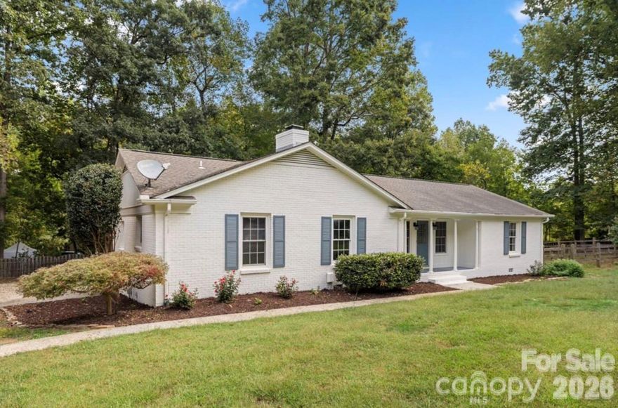 Beautifully updated full-brick ranch home in desirable Matthews NC. This 3 bedroom, 2-bath home with a dedicated office (optional 4TH bedroom) offers modern updates while maintaining classic charm. The thoughtfully designed interior features an abundant natural light. The sophisticated kitchen is fully updated with gorgeous cabinetry and sleek elegant finishes, making it a true centerpiece of the home. The spacious laundry room offers additional storage. situated on a large lot with no HOA, this property offers flexibility and privacy that is hard to find. Outside you will find an oversized two car garage along with a storage shed, providing plenty of space for vehicles and hobbies. The screen-in porch is great for entertaining.  This home is conveniently located to schools, dining, shopping and the quaint downtown Matthews, that offers local theater and year-round festivals. Completely move-in ready, this home is turn-key and ready for its next owner to enjoy!!!