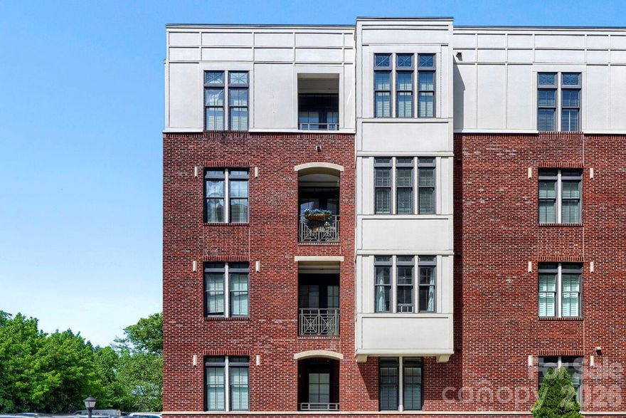 Meticulously maintained third floor condo in Tranquil Court! This one bedroom, one bathroom home is perfectly situated in the complex with a quaint walk-out covered porch. Completely renovated bathroom with all new gorgeous floor-to-ceiling tile, vanity, tub, flooring and fixtures. New refrigerator and washer/dryer to convey. Dedicated storage unit on same floor. Community amenities include a gated parking garage, fitness room, courtyard fireplace & grilling area. Tranquil Court could not be more convenient to all things Myers Park!