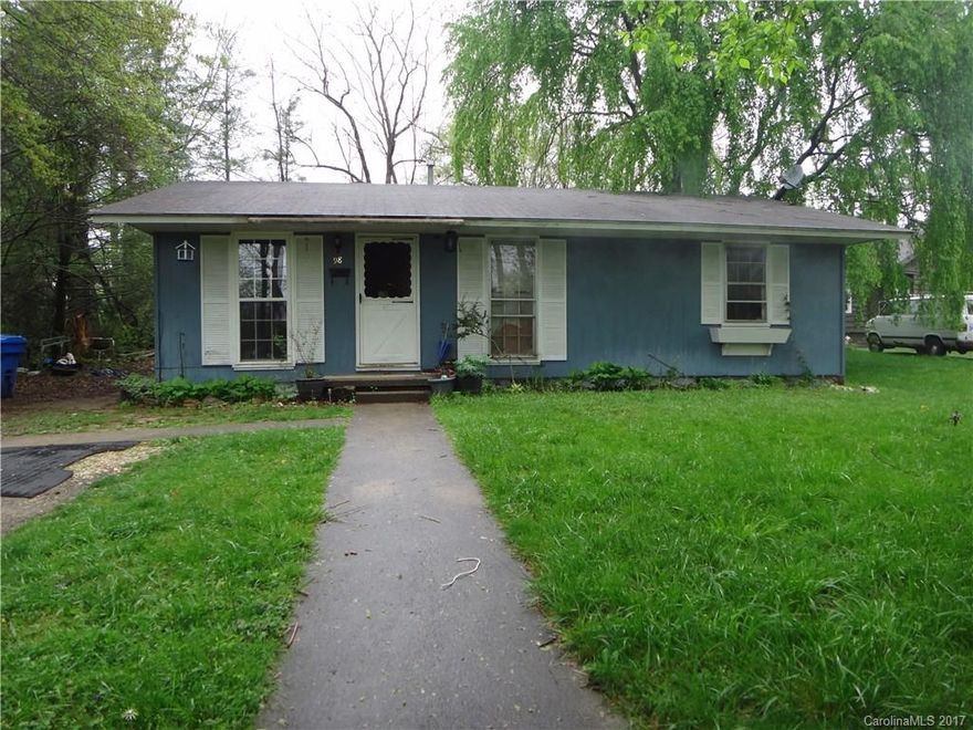 Great location...walk to downtown Brevard.  A investors dream or first time home buyer.  This 3 bedroom house offers hardwood floors, located in city limits with city water and sewer, nice front and back yard.