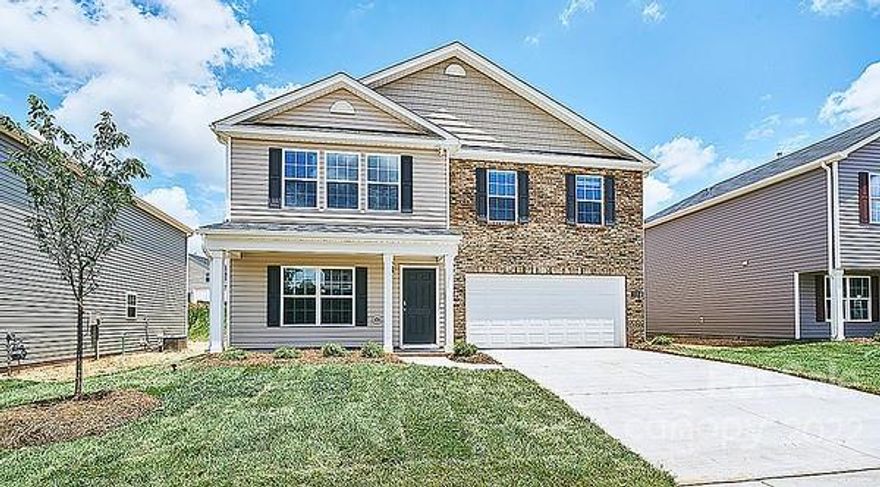 The Kyle floor plan has a great room which adjoins the breakfast nook & features granite countertops and grey cabinets with a large island perfect for entertaining. There is a dining room and office right off the entryway. The Primary suite features a vaulted ceiling! HUGE walk-in closet, double bowl sink and huge shower. Hall bath connects to one secondary bedroom which has a walk-in closet with 2 additional bedrooms that surround the upper-level loft. The home is also equipped with technology that keeps you in touch with your home right in the palm of your hand! Features such as a Z-Wave Wi-Fi programmable thermostat, a Z-Wave door lock, a Z-Wave wireless switch, a touchscreen Smart Home control panel, automation platform from Alarm.com; SkyBell video doorbell; and an Amazon Echo Dot plus Amazon Show 5! Homes offer quality materials and workmanship throughout, plus a one-year builder’s warranty and 10-year structural warranty is provided.