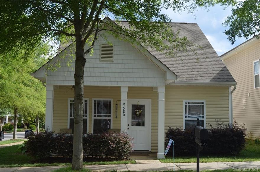 Such an adorable home in HUNTERSVILLE! New hardwood floors downstairs in both the great room and dining room. Ceramic tile floor and stainless steel appliances in the kitchen. Both secondary bedrooms and a shared full bath are on the main level. Upstairs is the master suite/retreat with large walk-in closet and full bath with garden tub. Low maintenance vinyl exterior. Storage shed in the level backyard. It is just a quick walk to the neighborhood playground. One year home warranty!  HURRY!