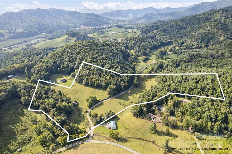 40+/- acres of forest and farmland for sale in Haywood County, NC within view of the Great Smoky Mountains National Park. 20+/- acres of fenced-in pasture with multiple water sources. Currently being used to graze cattle and perfectly suited for horses and/or other livestock. There are several antique Appalachian farm structures and three generations of antique farm homes on property that could potentially be repurposed or salvaged for materials. 20+/- acres of forested hills that can be expanded into more pasture or left wooded to provide privacy for secluded Smoky Mountain retreat/s. Located less than 5 miles to the Cataloochee Valley entrance of the National park and the Cataloochee Divide Trailhead which connects to 900+ miles of trails in the National Park. 175+/- feet of creek and road frontage on Cove Creek — the wildly popular entrance road to Cataloochee Valley — makes this location ideal for agritourism endeavors, campground facilities, cabin rentals or an adventure-based development. Acreage and shape of property, stretching deep into Jenkins Cove, also lends itself to conservation-minded buyers looking for an idyllic landscape to build a private mountain escape, equestrian estate or family homestead. Located only 15 minutes from Waynesville and Canton and 35 minutes to downtown Asheville and the newly renovated AVL airport. This property is a Great Smoky Mountain legacy that is waiting for you to start the next chapter in its storied history.