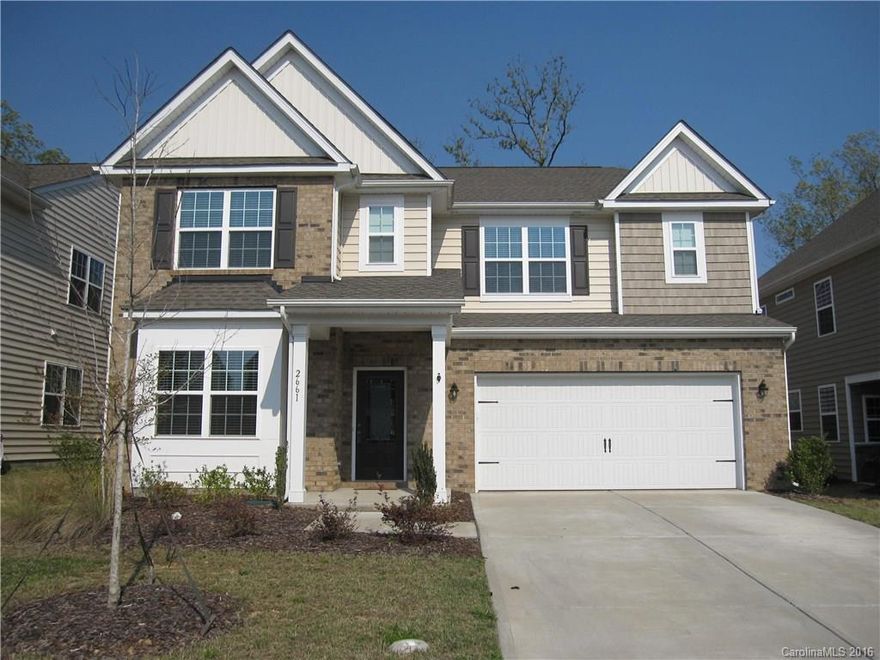 Built in 2013, better than new. Excellent Schools 5 bedrooms/4.5 bath Main level: Office, Dinning, Family room, Kitchen, second master bedroom, Full bath, Half bath, Breakfast Upper level: Master bedroom, 3 Bedrooms, 3 Full baths, Loft, Laundry Stainless steel appliance (refrigerator, oven, microwave, dishwasher) Granite, island in kitchen Wooded backyard Community swimming pool, tennis court, playground, walking trails, fitness center. No smoking required.