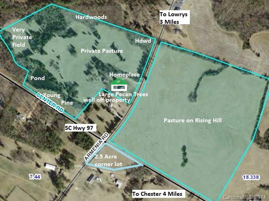 40 Ac Corner Lot -all hayfield except for one small hedgerow of hardwoods.