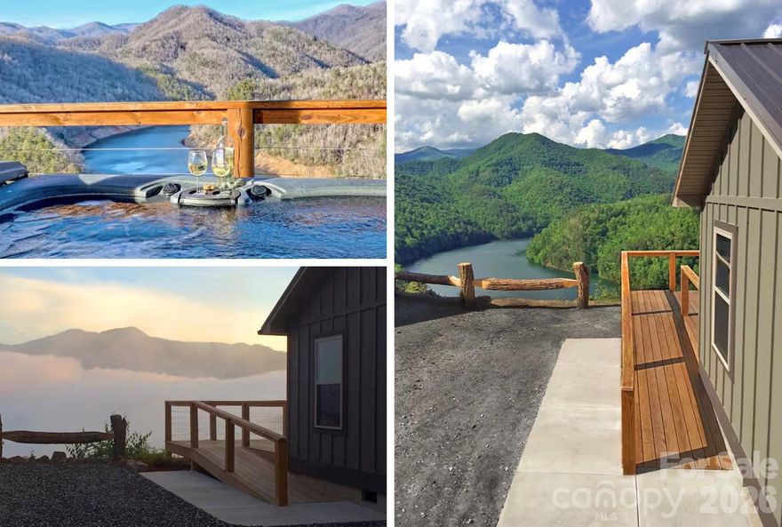 Investment Opportunity at 11% Cap Rate! The views and reviews from this established (10 years) will excite you as a savvy investor.  Three fully furnished Short Term Vacation Rental Homes with hot tubs that have exclusive panoramic views of Fontana Lake and the Great Smoky Mountains National Park, located in Bryson City, NC. 

Come enjoy a peaceful sanctuary surrounded by untouched Nantahala National Forest. Guests love watching the eagles fly as they relax in the hot tubs. The views are truly unmatched.  Delight in being remote enough to be immersed in nature, while having quick access, just 12 minutes to downtown, restaurants, and shopping. Lake access is just a 5 minute drive to a boat ramp and marina. This property is an hour west of Asheville, NC, 2 hours from Knoxville, TN, 3 hours north of Atlanta, GA, and only 4.5 hours to the coast of SC.
