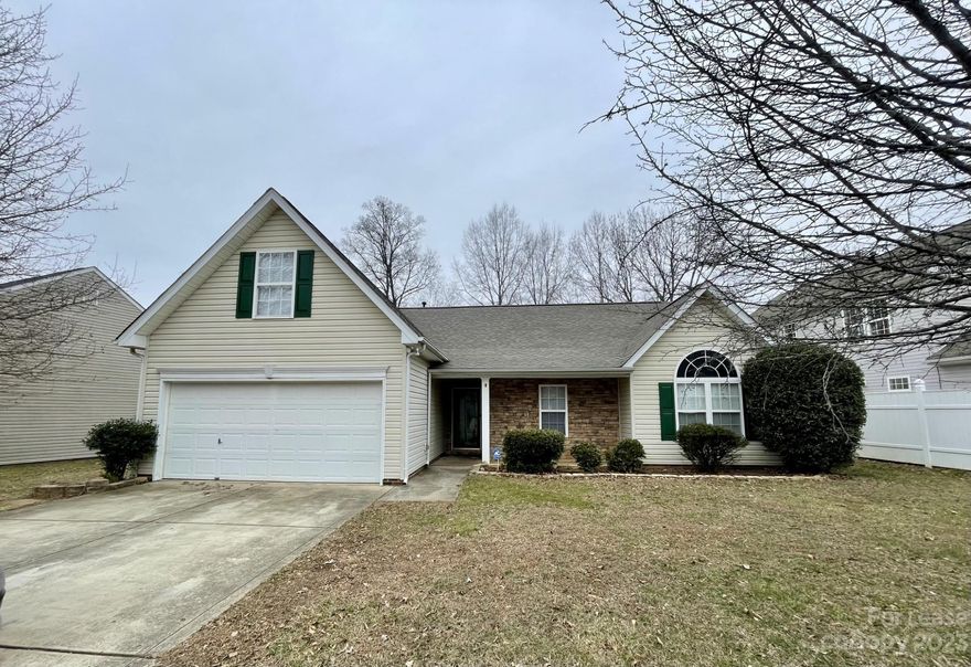 Beautiful 1800 sqft ranch style home in the Manchester Place neighborhood. House features 3 bedrooms and 2 bathrooms. Bonus room above garage can be used as 4th bedroom.
Flooring and roof are about 1 year old. HVAC system, microwave and refrigerator are less than a year old. Full 2-car garage plus driveway can accommodate 4 vehicles.  Short drive to downtown Kannapolis and Cannon Baller's stadium, shopping, I-85 and state routes, and the leading hospital in the region including the Jeff Gordon Children's Hospital. 

The HVAC system A/C and heater are gas. Renter is responsible for all utilities including water, sewer, electric, gas, lawn maintenance. No smoking allowed. No pets allowed. Renter must follow the rules of the HOA.