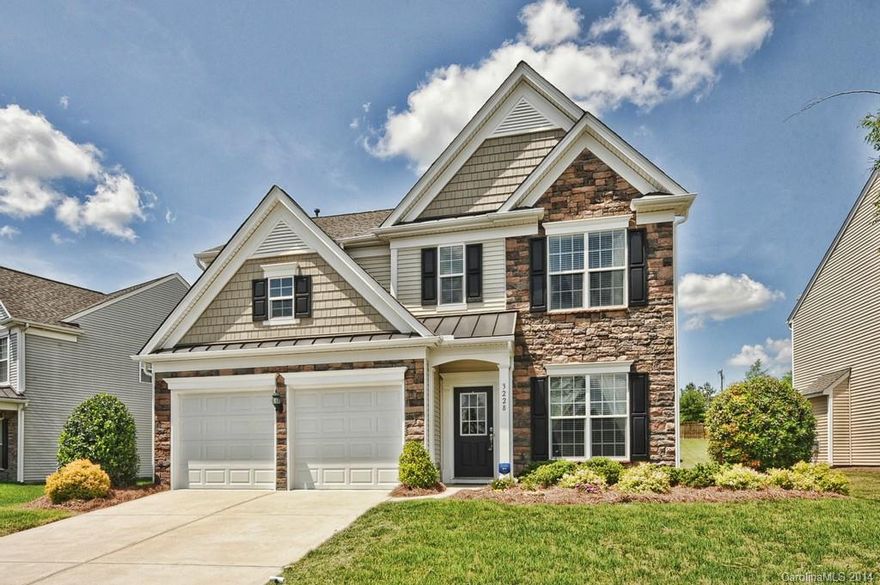 Former model home in Belair at Carolina Lakes! Very well kept with lots of upgrades and right across from the pool and recreational area! Popular floorplan with 2-story great room floods the home with natural light. Hardwoods throughout entire main level, large kitchen island, fresh neutral paint, fresh landscaping, gas range, stainless fridge, and washer/dryer included! Other features include a sealed garage floor and full irrigation front & back! Carpets just were just cleaned.