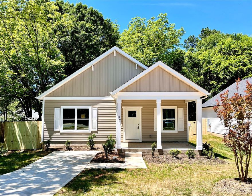 Second of two brand new ranch homes, walking distance to downtown Rock Hill! Better Path Homes is proud to present this cute starter home, ready for a new owner! This 3/2 is a perfect sized home and comes with a builder warranty so you don't have anything to worry about upon ownership. The property has an enormous fenced in back yard with lots of options depending on your needs. The beautiful kitchen is perfect for entertaining and with white cabinets and LVP floors. Join the rush to get into Rock Hill as it grows and expands, and walk to many of the great entertainment and dining options!