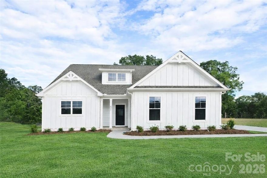 *Under Construction - Call listing agent for updated status of construction*
Welcome to 1020 Baylor Grove Rd. A new construction home by Pinnacle Homes USA in the Baylor Grove community. This home features the Arkansas floor plan, and it sits on a peaceful 0.98 acre wooded lot. Representational photo shows the exterior of the home, arctic white hardi-plank siding and black windows, black shingles and black gutters for an elevated and modern look. Once completed, this home will also feature a covered back patio, a 2-car garage, and a concrete driveway. Inside, this floor plan has the primary bedroom on the MAIN level, with the luxurious primary bath that has tile shower walls, tile floor and a frameless primary shower door. LVP flooring throughout the main level and stair case, & Carpet in the upstairs bedrooms. Quartz countertops in all bathrooms and the kitchen + a kitchen island. Kitchen appliances include a microwave, dishwasher, and an electric range - all stainless steel! Other features include a shiplap electric fireplace in the living room, an accent wall in the primary bedroom and additional trim throughout the home for an extra touch. 
*More photos to come later once closer to completion.