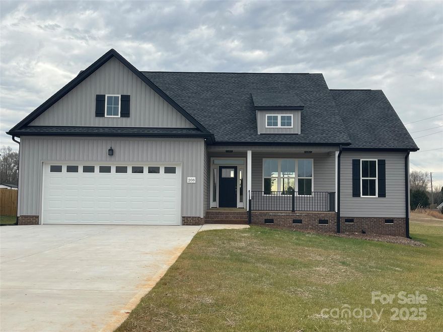 New construction home on one acre lot in a new subdivision. All lots in subdivision are minimum 1 acre. This plan has 3 bedrooms 2 baths. Open floor plan. Large kitchen includes an island with seating space. Walk in pantry. Large laundry room with utility sink. Primary bathroom has double vanity with lots of cabinet space, linen closet and a tile shower. Covered back porch over looking the large back yard with a patio. Listing agent is builder.