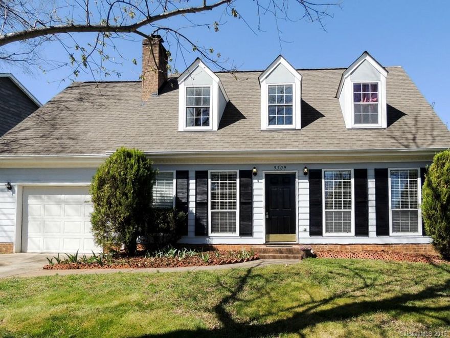 LOVELY UPDATED HOME with HIGHLY DESIRED MASTER DOWN. Home has NEW CARPET, FRESH neutral PAINT, RECENTLY REPLACED ROOF, HVAC system, FURNACE & WATER HEATER  Lots of windows & cathedral ceiling fill home with light. 2 bedrooms upstairs & a loft provide lots of extra living space and storage.  Relax in PRIVACY or entertain on your extra large deck with built in seating overlooking FENCED YARD filled with MATURE fruit TREES. GREAT LOCATION near UNCC, interstates, shopping & restaurants.