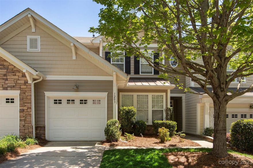 Amazing 3 bedrooms, 2 full bath, 1 half bath Townhome  with the Master Bedroom on the first floor, Incredible update include a custom shower with frame-less shower doors, vessel sinks in the master bathroom and granite counters in the kitchen and master bathroom. Beautiful low maintenance floors flow throughout the first floor  sets this house apart. Relax by the fireplace or enjoy the fenced in yard on your patio. The upstairs loft is great for a home office or library/sitting room. A well sought after community of Cobblestone has a community club house and a swimming pool for your enjoyment. Cobblestone is minutes from dinning, shopping entertainment. Easy commute to Ballantyne and I-485 loop.