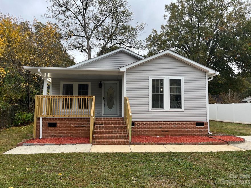 Beautifully updated 3 bed, 2 baths home with everything new!  NEW roof 2023.  Spacious kitchen with all new S/S appliances, granite countertop, white shaker cabinets with new hardware, faucets and sink.  NEW Luxury vinyl plank flooring throughout.  All NEW light fixtures and fans.  Both bathrooms have been remodeled with NEW cabinets, tile, faucets, hardware, lights and mirrors.  Primary bedroom has vaulted ceiling and 2 closets.  Large covered front porch perfect to add rocking chairs and enjoy a relaxing afternoon.  NEW large concrete pad that fits 2 cars plus additional street parking.  NEW HVAC with all new duck work, NEW water heater.  Partially fenced flat yard with huge shed.  Large covered side patio perfect for entertaining. Enjoy the wonderful pear tree in backyard!  Only 5 minutes to downtown Chester.  Don't miss this opportunity to purchase this totally renovated house that looks better than new!  Move in ready!