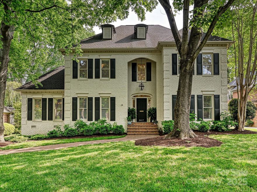 Beautiful 2-story painted brick home on a quiet cul-de-sac in a prime location. An impressive 2-story foyer leads to a dedicated study with built-ins.  Fantastic floor plan and flow with high ceilings throughout. The fully renovated kitchen features custom cabinetry, quartz countertops, high-end appliances, and a built-in banquette. The spacious great room offers seamless flow for entertaining. The expansive bonus room is perfect flex space with built ins and loads of natural light.  Lovely main-level primary suite boasts a luxurious ensuite bath and walk-in closet. Upstairs you’ll find three nicely sized bedrooms and two fully updated bathrooms. Convenient back entry drop zone equipped with a dog washing station. Brick patio, fully fenced yard and detached 2-car garage. Welcome home!