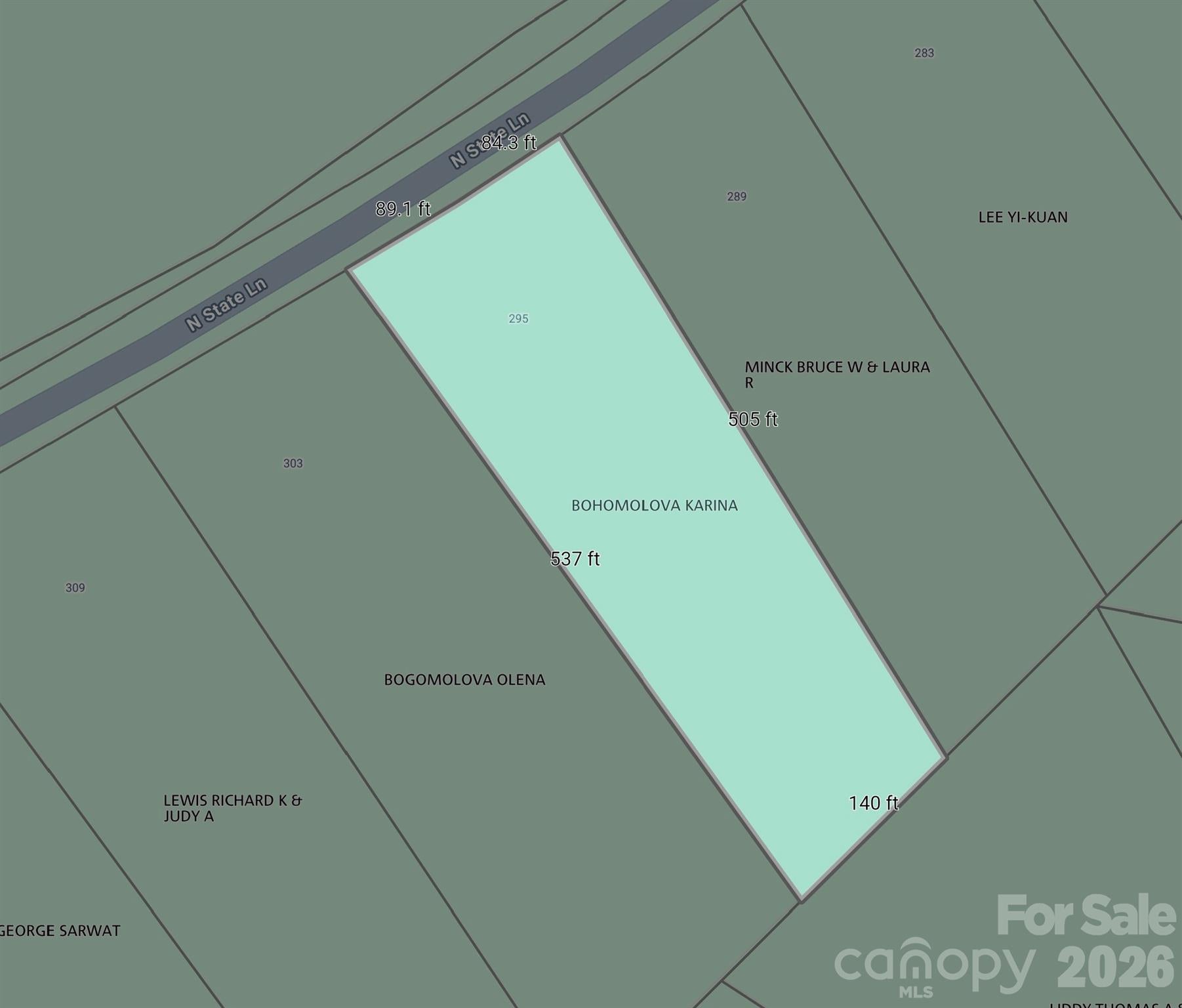 Lot 159 North State Lane