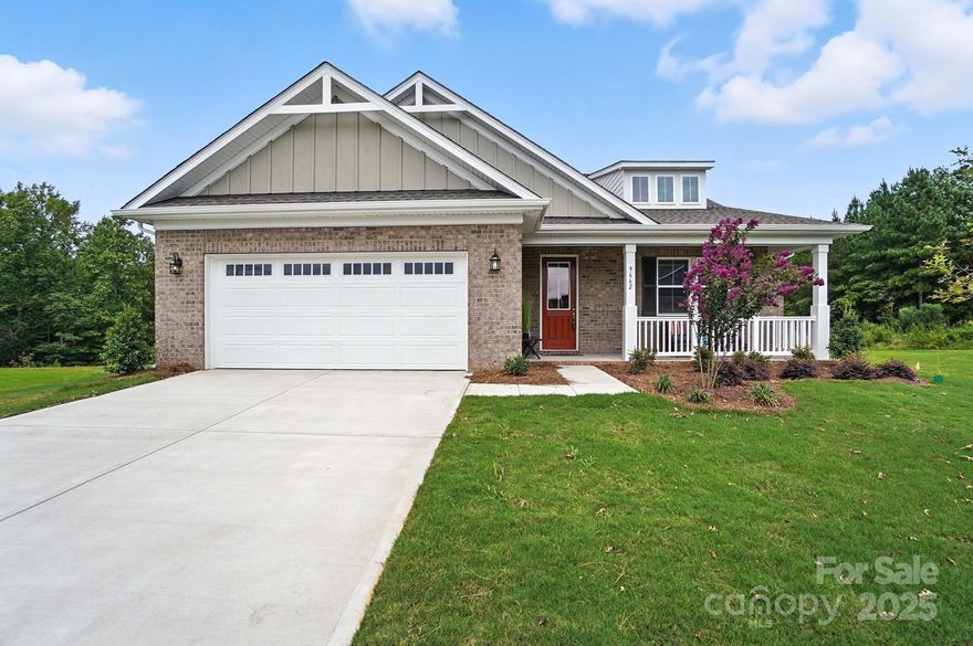 3 BEDROOM BRICK RANCH, Each W/ Private Bath! PLUS, an office, storage rm. and 2 car garage. The living area is spacious, versatile and perfect for entertaining!  A HUGE Quartz covered Island anchors the Gourmet Kitchen which is filled with light!  Under cabinet lights, pendants and recessed lighting throughout the home.  A screened porch adds additional living space.  Luxury vinyl plank flooring, Crown Molding and Recessed Lights in all living areas and bedrooms. The Primary Suite features a Tray Ceiling and Spa Bath and Huge Zero Entry Shower! The Large Laundry Room is accessible from hallway and Primary Bath. Each bedroom is located on a separate corners for extra quiet sleeping!
HOA includes all lawn maintenance, a fabulous year round amenity clubhouse with Pickleball and Heated Saltwater Pool open April - October.  Just off I-485, across from Veteran's Memorial Park and close to downtown Mint Hill, for easy access.  NOT an Age Restricted Community.
Special Financing Incentives being offered with our preferred lender to pay all closing costs and reduce your interest rate!