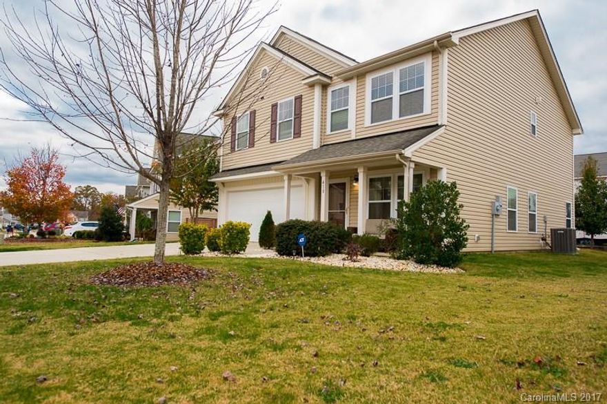 Like New! Beautiful upgraded home in a great location. Large open floor plan with great room  & dining room both w/tiled floors. Lots of natural light. 9 feet ceilings on main level. Large eat in kitchen w/cherry stained cabinets, granite counters tops & double door pantry. Powder room complete main level. Upstairs has large landing could be bonus area. Over sized master bedroom. Private bath with dual sinks garden tub shower. Walk in closet. Three additional bedrooms. Full bath & laundry room.