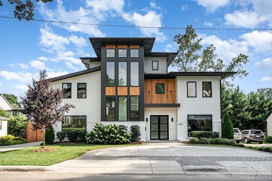 ABSOLUTELY GORGEOUS Custom Built Home in Dilworth!! This stunning house is just minutes from Southend, Uptown and Southpark. Beautiful White Oak hardwoods are featured throughout the home.The kitchen has beautiful stainless steel appliances, built in refrigerator, walk in pantry and plenty of storage. There is a "drop zone" located just inside the back door. The second floor has a spacious primary bedroom with dual vanity, walk-in shower, free-standing bathtub and walk in closet.Three large additional bedrooms with their own private bathrooms are also located on the second floor. The third floor has a very large bonus/bedroom with a full bathroom, walk-in shower, built in wet bar, wine fridge and ice maker.  Enjoy outside entertaining and fun family time with the fabulous outdoor living space, pool, privacy fence and fireplace. Pool has a heater and cooler installed.Custom remote controlled blinds/shades throughout the house.Detached two car garage is heated.