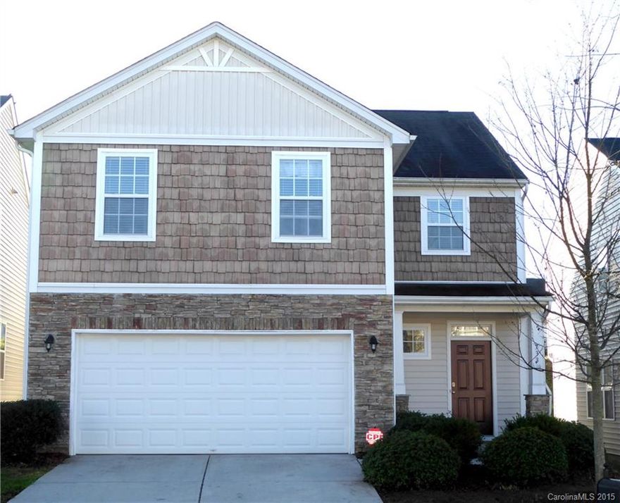 Beautiful  3 bedroom open floor plan home  with loft and  oversized sitting area in master suite--a must see.  Home has tons of natural light, new carpet, trex deck, and a  fenced back yard.  Community  ammenities include--pool, fitness center, and  playground. House is pre-wired for surround sound including the garage.   Convenient to 485, Northlake Mall, Uptown Charlotte and the airport.  Can close quickly.  Call to schedule an appointment today!
