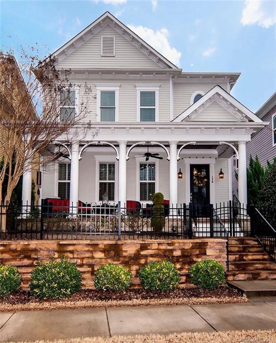 *Back on the market due to buyer financing falling through!*  Big front porch w/rod iron fenced yard, private side porch.  Very open floor plan w/ 42"cabinets, stainless steel appliances and big kitchen island. Large main floor Master bedroom w/two walk-in closets. Upstairs has 3 beds or two beds and bonus. Off of bonus is a huge walk in attic that can be finished out for another bonus, play area, or great man cave! There is also a small flex space that is used for exercise. Fort Mill Schools!