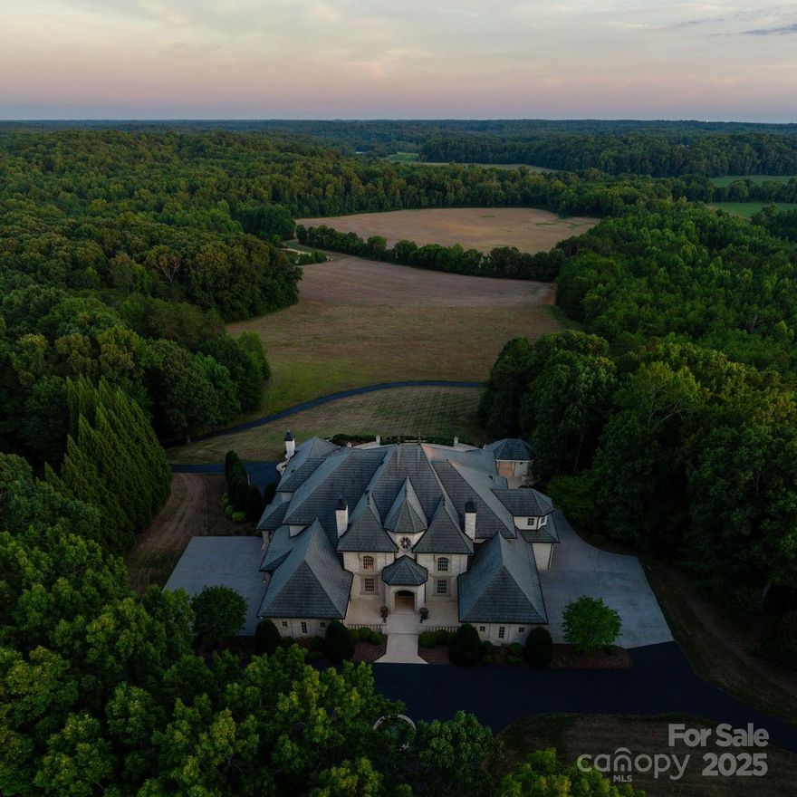 EXCEPTIONAL VALUE -- BELOW APPRAISAL.
Nestled amid rolling hills and exuding an aura of romance, Château Demain transports you to a realm of serenity and seclusion. Uncover the essence of opulent living in North Carolina within this grand estate, a haven of refinement. Greeted by the sun's gentle embrace in the atrium, your arrival is graced with unparalleled warmth. Framing the pool, the estate's outdoor expanse sets the stage for intimate gatherings and an embrace of nature's splendor. A secluded outdoor shower and pool house await your guests. Graciously boasting an array of lavish amenities, including lofty ceilings, an elevator, a captivating built-in aquarium, bespoke furniture, an enchanting entertainment chamber, and a cellar to house your most cherished wines. Sun-drenched interiors, courtesy of oversized windows, flood the living spaces with a natural radiance. The estate also includes a private airstrip and a hanger. It also consists of a historic log cabin.