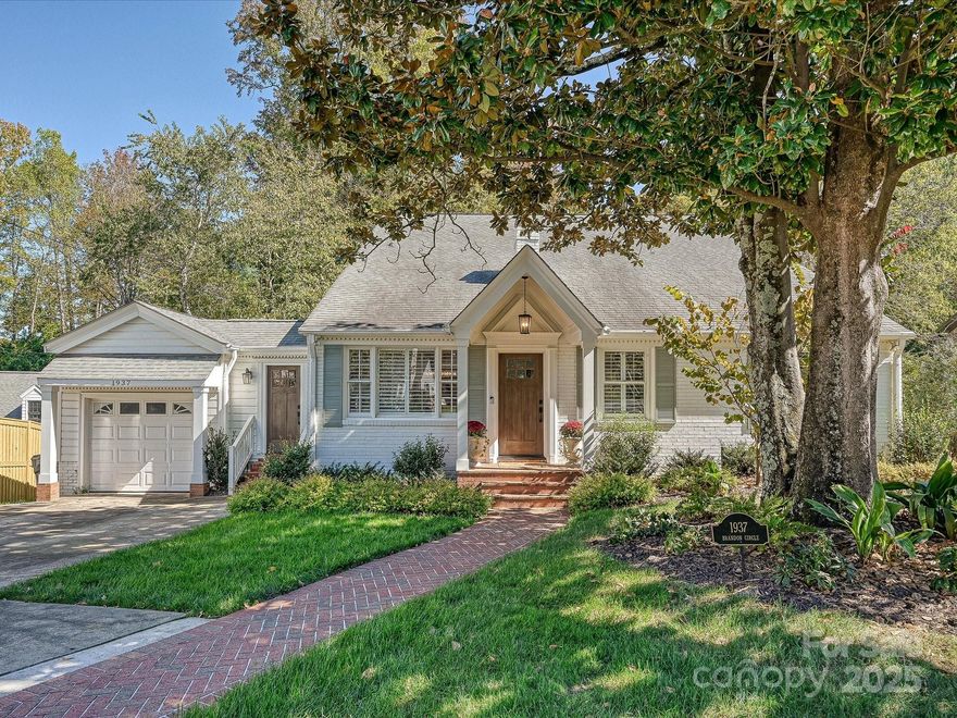 Tucked away on a quiet street in sought-after Myers Park 1937 Brandon Circle has it all. Set on a generously sized lot, this five bedroom, three bath residence blends timeless charm with thoughtful modern updates. Inside, you will find a bright and inviting floor plan filled with natural light. As you enter into this home you there is a formal living room with fireplace and a well proportioned sized dining area. The heart of the home is the open kitchen and great room, featuring tall ceilings, quartz countertops and stainless steel appliances. The great room has custom built-ins and a cozy fireplace. Off of the kitchen is a wonderful breakfast room with a vaulted, tongue and groove ceiling. Other features of the main level are a mudroom, two bedrooms and an updated full bath. The private primary suite upstairs includes a 9 ft tray ceiling, large walk in closet and a recently updated spa-inspired bath with double sinks, soaking tup and walk-in shower. Secondary bedrooms are generously sized and bathrooms have been stylishly updated. The outdoor living is just as impressive, with an expansive deck overlooking a fenced backyard framed by mature trees and lush landscaping. This home truly a gem and is conveniently located with quick access to Uptown, SouthPark and all that Myers Park has to offer. Will not last long!