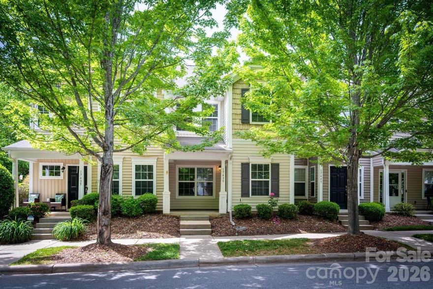 Step inside this spacious two-story townhome in desirable Caldwell Station and you'll love the bright, open-concept main floor with a generous great room, separate dining area, breakfast bar and kitchen. The screened porch off the kitchen is perfect for morning coffee or evening breezes. Upstairs, the primary suite offers a private full bath and large walk-in closet, plus a second oversized bedroom with its own private full bath and walk-in closet. Laundry is conveniently located on the second floor. Private parking directly in back of townhome. Peace of mind with new water heater in 2024 and new HVAC in 2020. The community features a junior Olympic-size pool, fitness center & playground. The HOA handles all exterior maintenance, landscaping, roof & siding so you can just relax and enjoy living here. Low-maintenance living at its best! Caldwell Station is conveniently located near shops, restaurants and I-77. The owner of this property is a licensed real estate professional in the state of North Carolina.