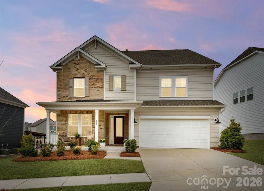 Don’t miss this beauty—'like-new' meticulous, 5 bedroom, 4 bathroom home in the sought-after Massey community. This spacious home offers the WAVERLY, a much-loved floor plan, known for its seamless flow and versatile spaces. The open concept living areas are the heart of the home with a stunning gourmet kitchen, spacious living room, and charming breakfast area opening to a screen porch and back yard. Perfect for gathering and everyday living. The beautiful kitchen features quartz countertops, stainless steel appliances, a large island, generous cabinetry, and a walk-in pantry - plus a convenient butler's pantry linking to the elegant dining room. The main level also features a private bedroom suite with full bath for guests. Step outside to enjoy your coffee/tea on the rocking-chair front porch or unwind on the screened back porch overlooking the fenced yard and patio. Situated on a spacious lot, this home provides generous outdoor living space - perfect for active play, weekend grilling, serene relaxation, or casual neighbor gatherings. On the 2nd floor, the spacious owner's retreat impresses with a spa-worthy bathroom - featuring an incredible oversized shower with dual heads, double vanities, a private wc, and 2 spacious walk-in closets. The 2nd floor also offers a spacious loft - the perfect spot for movie nights, playtime, or a cozy lounge area. This, together with 3 secondary bedrooms and 2 secondary bathrooms on the 2nd level, delivers flexibility and functional flow. The Massey community is known for its welcoming atmosphere and fantastic amenities, including a clubhouse, resort-style pools, lazy river, water slides, playgrounds, fitness center, walking trails, pocket parks and more. With top-rated schools, shopping, dining, and major routes nearby, this home delivers an unbeatable blend of luxury, comfort, location and lifestyle. Meticulous, move-in ready and truly a gem! Don't delay - schedule a visit today!