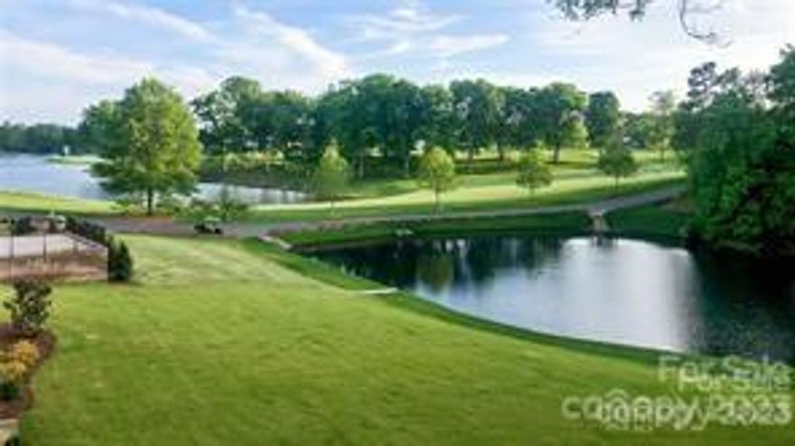 Welcome to the prestigious Quail Hollow neighborhood. Beautifully remodeled home situated on .65 acres at the end of a cul-de-sac with an unparalleled view of the 15th fairway, ponds, and direct access to the golf cart path of Quail Hollow Club, home of the Wells Fargo & future host of 2025 PGA! Enjoy the beautiful view from either of the double-back Charleston-style Porches. Spacious Foyer opens to the Living Room w/Fireplace, Bar, Dining Room, and Covered Porch. Main level Master with large bath, walk-in closets, and Golf & Water Views + Porch Access. Kitchen w/Amazing Storage, Large Island w/ Gas Cooktop & Stainless Hood, Walk-In Pantry, and 2nd fridge. Counter Bar opens to Family Room w/Built-Ins & 2nd Fireplace. Laundry/Mudroom conveniently located between Kitchen & Garage. Bonus room + 2 Large Bedrooms w/Walk-In Closets +2 Full Baths +Covered Porch on Lower Level. Hardwoods throughout.  2-Car Garage & Stone Driveway w/Multiple Parking Areas. TOO many beautiful things to list all!